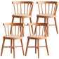 Modern Style Dining Chair Solid Wood Slat Back Side Chair for Home Brown 4 Piece Set Clearhalo 'Dining Chairs' 'Dining Tables & Seating' 'dining_chair' 'furn' 'furn_dining_chair' 'Furniture' 'Kitchen & Dining Furniture' 6066551