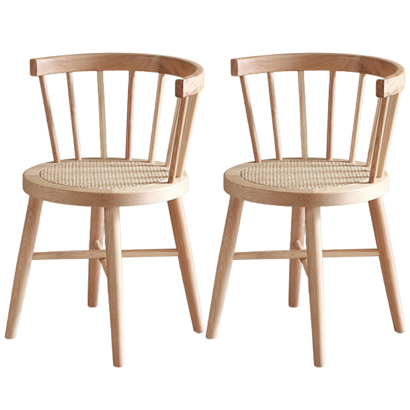 Modern Style Dining Chair Solid Wood Slat Back Side Chair for Home Wood 2 Piece Set Clearhalo 'Dining Chairs' 'Dining Tables & Seating' 'dining_chair' 'furn' 'furn_dining_chair' 'Furniture' 'Kitchen & Dining Furniture' 6066560