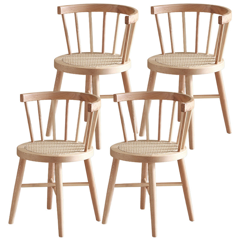 Modern Style Dining Chair Solid Wood Slat Back Side Chair for Home Wood 4 Piece Set Clearhalo 'Dining Chairs' 'Dining Tables & Seating' 'dining_chair' 'furn' 'furn_dining_chair' 'Furniture' 'Kitchen & Dining Furniture' 6066561