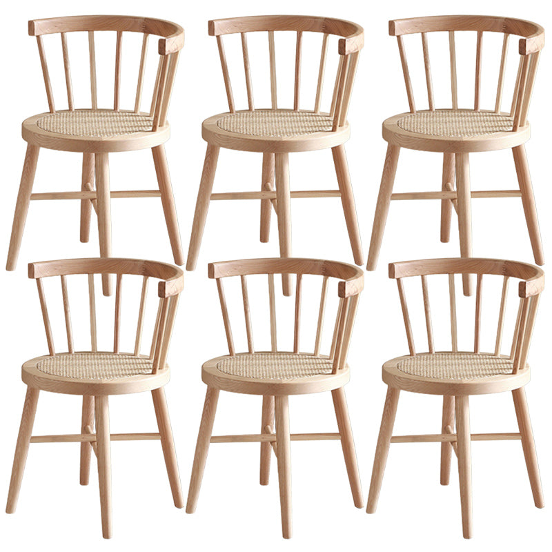 Modern Style Dining Chair Solid Wood Slat Back Side Chair for Home Wood 6 Piece Set Clearhalo 'Dining Chairs' 'Dining Tables & Seating' 'dining_chair' 'furn' 'furn_dining_chair' 'Furniture' 'Kitchen & Dining Furniture' 6066564
