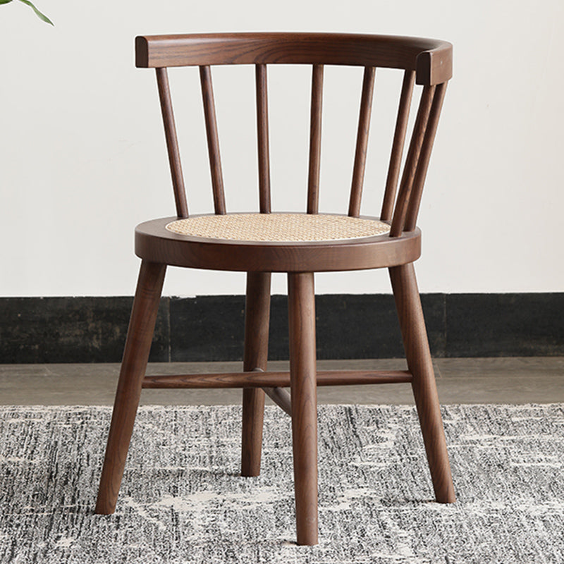 Modern Style Dining Chair Solid Wood Slat Back Side Chair for Home Walnut 1 Piece Clearhalo 'Dining Chairs' 'Dining Tables & Seating' 'dining_chair' 'furn' 'furn_dining_chair' 'Furniture' 'Kitchen & Dining Furniture' 6066566