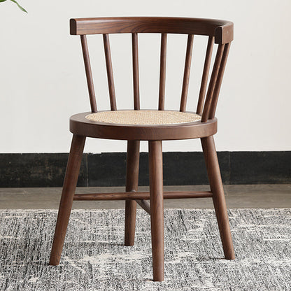 Modern Style Dining Chair Solid Wood Slat Back Side Chair for Home Walnut 1 Piece Clearhalo 'Dining Chairs' 'Dining Tables & Seating' 'dining_chair' 'furn' 'furn_dining_chair' 'Furniture' 'Kitchen & Dining Furniture' 6066566
