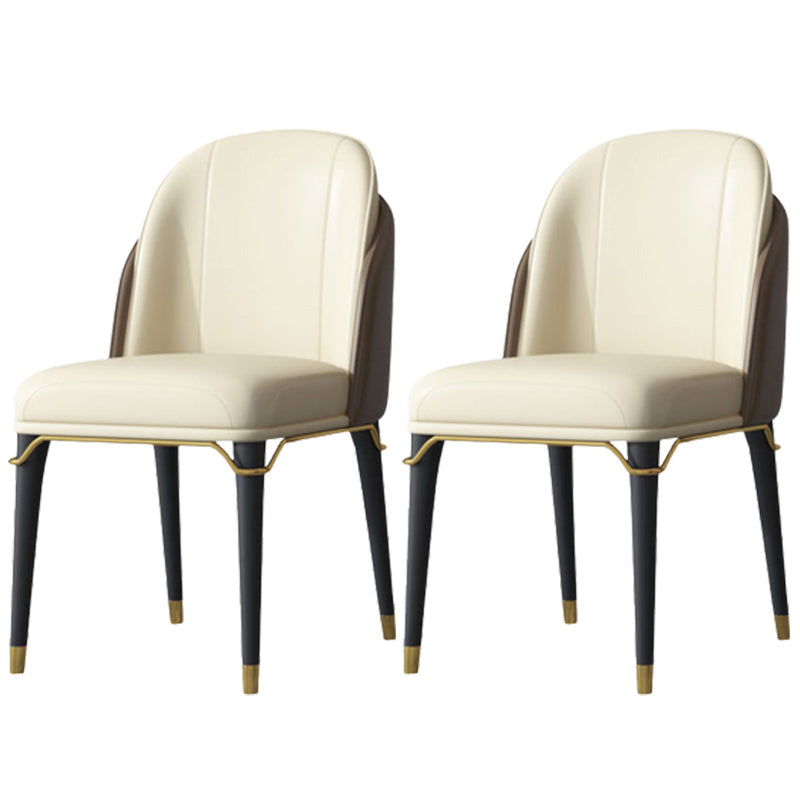 Glam Indoor Side Chair with Ash Wood Legs Matte Finish Dining Chair for Home