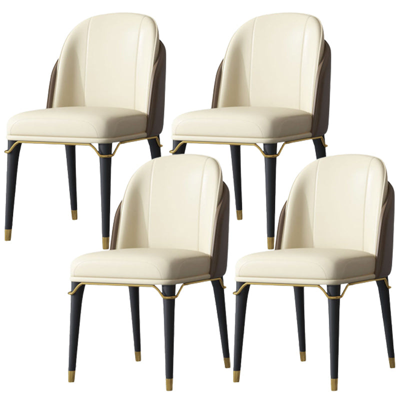 Glam Indoor Side Chair with Ash Wood Legs Matte Finish Dining Chair for Home