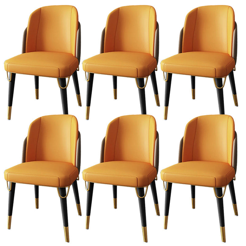 Glam Indoor Side Chair with Ash Wood Legs Matte Finish Dining Chair for Home