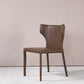 Matte Finish Wingback Side Chair Contemporary Dining Chair with Leather Legs