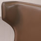 Matte Finish Wingback Side Chair Contemporary Dining Chair with Leather Legs