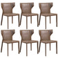 Matte Finish Wingback Side Chair Contemporary Dining Chair with Leather Legs