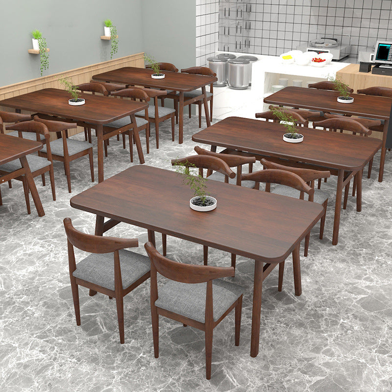 Solid Wood Top Dining Table Traditional Luxury Rectangle Table with 4 Legs Clearhalo 'Dining Tables & Seating' 'Dining Tables' 'dining_table' 'furn' 'furn_dining_table' 'Furniture' 'Kitchen & Dining Furniture' 6066714