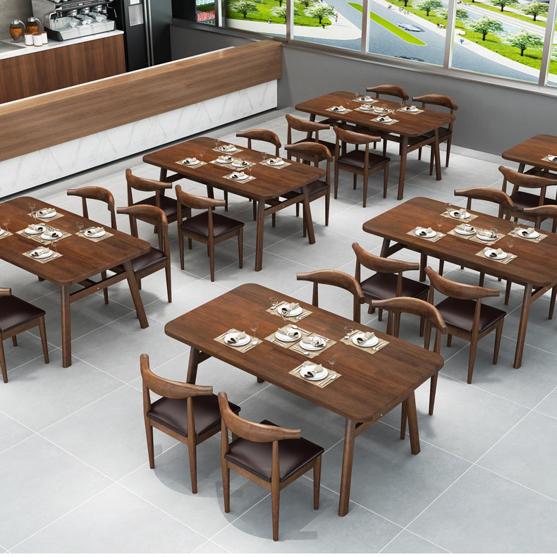 Solid Wood Top Dining Table Traditional Luxury Rectangle Table with 4 Legs Clearhalo 'Dining Tables & Seating' 'Dining Tables' 'dining_table' 'furn' 'furn_dining_table' 'Furniture' 'Kitchen & Dining Furniture' 6066723