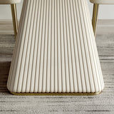 Mesa de comedor de comedor superior de piedra con base de pedestal en blanco