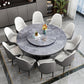 Round Stone Turntable Table Minimalist Furniture with Pedestal Base Clearhalo 'Dining Tables & Seating' 'Dining Tables' 'dining_table' 'furn' 'furn_dining_table' 'Furniture' 'Kitchen & Dining Furniture' 6066874