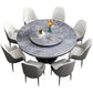 Round Stone Turntable Table Minimalist Furniture with Pedestal Base Clearhalo 'Dining Tables & Seating' 'Dining Tables' 'dining_table' 'furn' 'furn_dining_table' 'Furniture' 'Kitchen & Dining Furniture' 6066885