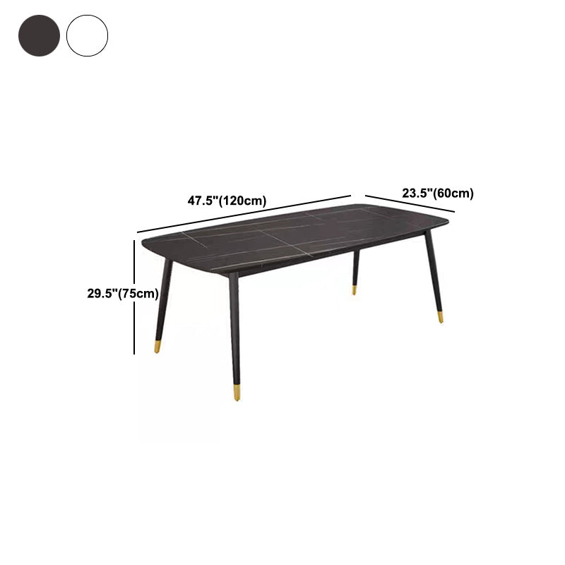 Rectangular Stone Dining Table Traditional Luxury Furniture with 4 Legs Clearhalo 'Dining Tables & Seating' 'Dining Tables' 'dining_table' 'furn' 'furn_dining_table' 'Furniture' 'Kitchen & Dining Furniture' 6066898