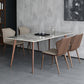 Sintered Stone Dining Table Mid-Century Modern Dining Table with 4 Legs Gray Without Chairs Clearhalo 'Dining Tables & Seating' 'Dining Tables' 'dining_table' 'furn' 'furn_dining_table' 'Furniture' 'Kitchen & Dining Furniture' 6066905