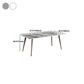 Sintered Stone Dining Table Mid-Century Modern Dining Table with 4 Legs Clearhalo 'Dining Tables & Seating' 'Dining Tables' 'dining_table' 'furn' 'furn_dining_table' 'Furniture' 'Kitchen & Dining Furniture' 6066916