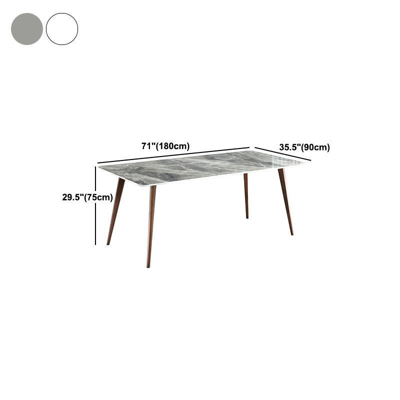Sintered Stone Dining Table Mid-Century Modern Dining Table with 4 Legs Clearhalo 'Dining Tables & Seating' 'Dining Tables' 'dining_table' 'furn' 'furn_dining_table' 'Furniture' 'Kitchen & Dining Furniture' 6066920