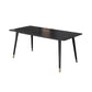 Mesa de comedor rectangular mesa de comedor de piedra con base de hierro
