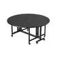Mesa de comedor plegable Mesa de comedor de mármol sintético con marco negro
