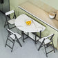 Mesa de comedor plegable Mesa de comedor de mármol sintético con marco negro