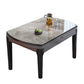 Round Sintered Stone Dining Table Modern Extendable Furniture with 4 Legs for Apartment Gray 47.2"L x 30.7"W x 29.5"H Without Chairs Clearhalo 'Dining Tables & Seating' 'Dining Tables' 'dining_table' 'furn' 'furn_dining_table' 'Furniture' 'Kitchen & Dining Furniture' 6067033