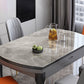Round Sintered Stone Dining Table Modern Extendable Furniture with 4 Legs for Apartment Clearhalo 'Dining Tables & Seating' 'Dining Tables' 'dining_table' 'furn' 'furn_dining_table' 'Furniture' 'Kitchen & Dining Furniture' 6067034
