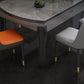 Round Sintered Stone Dining Table Modern Extendable Furniture with 4 Legs for Apartment Clearhalo 'Dining Tables & Seating' 'Dining Tables' 'dining_table' 'furn' 'furn_dining_table' 'Furniture' 'Kitchen & Dining Furniture' 6067036