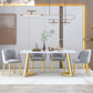 Modern Double Pedestal Dining Table Stone Dining Table for Home