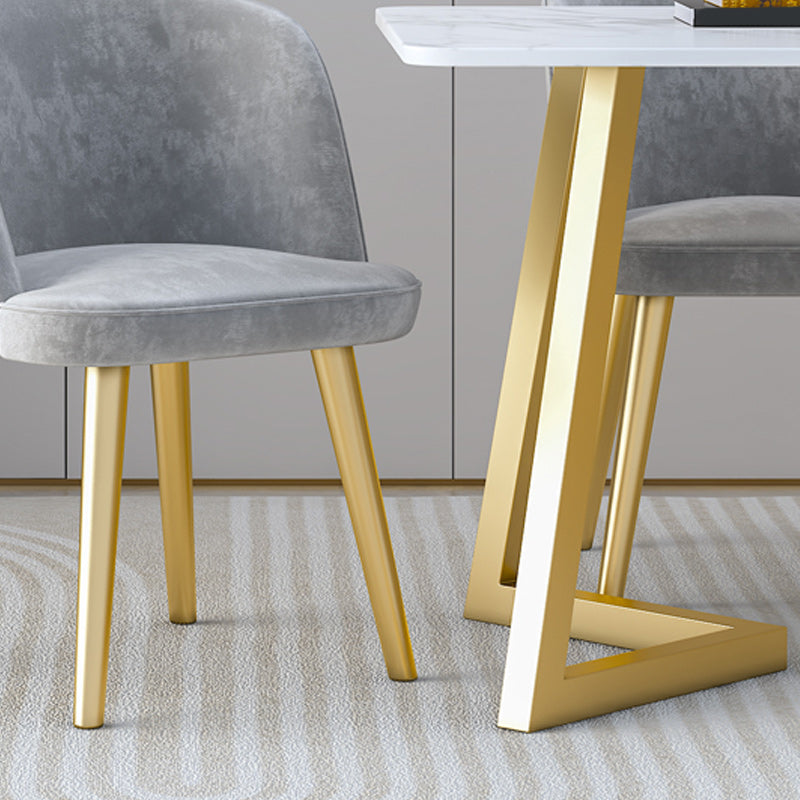 Modern Double Pedestal Dining Table Stone Dining Table for Home