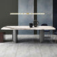 Modern Metal Base Dining Table Stone Rectangle Dining Table for Home Without Chairs Clearhalo 'Dining Tables & Seating' 'Dining Tables' 'dining_table' 'furn' 'furn_dining_table' 'Furniture' 'Kitchen & Dining Furniture' 6067078