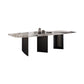 Modern Metal Base Dining Table Stone Rectangle Dining Table for Home Without Chairs Clearhalo 'Dining Tables & Seating' 'Dining Tables' 'dining_table' 'furn' 'furn_dining_table' 'Furniture' 'Kitchen & Dining Furniture' 6067087
