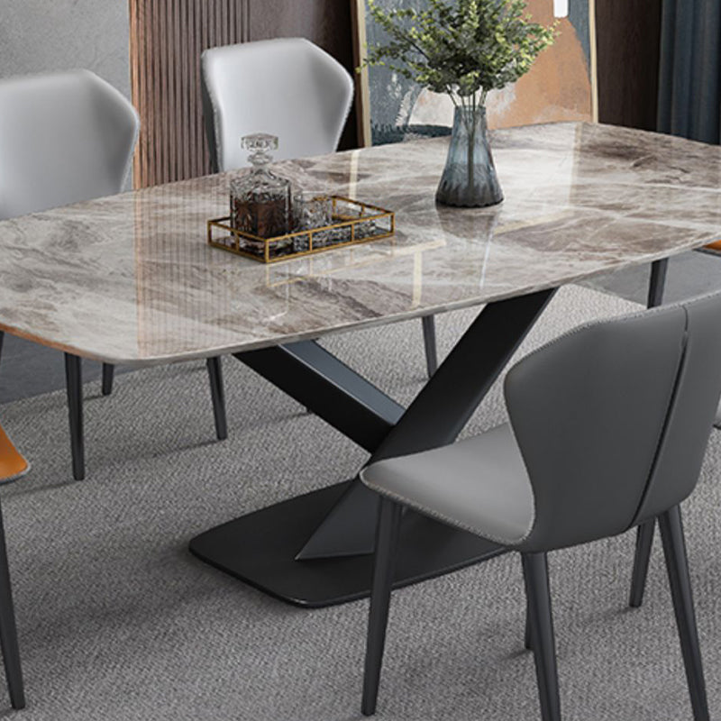 Contemporary Pedestal Dining Table Slate Dining Table for Home