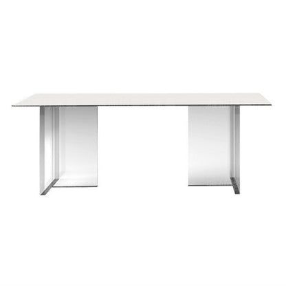 Modern Double Pedestal Dining Table Slate Dining Table for Dining Room