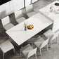 Modern Double Pedestal Dining Table Slate Dining Table for Dining Room