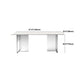 Modern Double Pedestal Dining Table Slate Dining Table for Dining Room