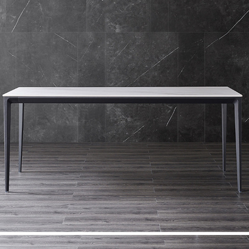Contemporary Rectangle Dining Table Stone Dining Table with 4 Legs