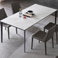 Contemporary Rectangle Dining Table Stone Dining Table with 4 Legs