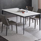 Contemporary Rectangle Dining Table Stone Dining Table with 4 Legs