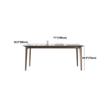 Modern Rectangle Dining Table Ash Wood Base Dining Table with 4 Legs