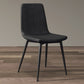 Modern Style Side Chair Faux Leather Dining Chair with Metal Leg Black 1 Piece Clearhalo 'Dining Chairs' 'Dining Tables & Seating' 'dining_chair' 'furn' 'furn_dining_chair' 'Furniture' 'Kitchen & Dining Furniture' 6067282