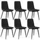 Modern Style Side Chair Faux Leather Dining Chair with Metal Leg Black 6 Piece Set Clearhalo 'Dining Chairs' 'Dining Tables & Seating' 'dining_chair' 'furn' 'furn_dining_chair' 'Furniture' 'Kitchen & Dining Furniture' 6067288