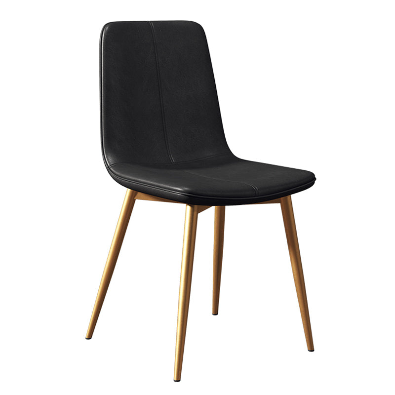 Modern Style Side Chair Faux Leather Dining Chair with Metal Leg Clearhalo 'Dining Chairs' 'Dining Tables & Seating' 'dining_chair' 'furn' 'furn_dining_chair' 'Furniture' 'Kitchen & Dining Furniture' 6067290