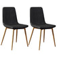 Modern Style Side Chair Faux Leather Dining Chair with Metal Leg Black-Gold 2 Piece Set Clearhalo 'Dining Chairs' 'Dining Tables & Seating' 'dining_chair' 'furn' 'furn_dining_chair' 'Furniture' 'Kitchen & Dining Furniture' 6067294
