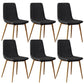Modern Style Side Chair Faux Leather Dining Chair with Metal Leg Black-Gold 6 Piece Set Clearhalo 'Dining Chairs' 'Dining Tables & Seating' 'dining_chair' 'furn' 'furn_dining_chair' 'Furniture' 'Kitchen & Dining Furniture' 6067297
