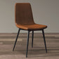 Modern Style Side Chair Faux Leather Dining Chair with Metal Leg Black-Brown 1 Piece Clearhalo 'Dining Chairs' 'Dining Tables & Seating' 'dining_chair' 'furn' 'furn_dining_chair' 'Furniture' 'Kitchen & Dining Furniture' 6067299
