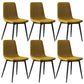 Modern Style Side Chair Faux Leather Dining Chair with Metal Leg Yellow Black 6 Piece Set Clearhalo 'Dining Chairs' 'Dining Tables & Seating' 'dining_chair' 'furn' 'furn_dining_chair' 'Furniture' 'Kitchen & Dining Furniture' 6067307
