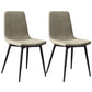 Modern Style Side Chair Faux Leather Dining Chair with Metal Leg Black-Gray 2 Piece Set Clearhalo 'Dining Chairs' 'Dining Tables & Seating' 'dining_chair' 'furn' 'furn_dining_chair' 'Furniture' 'Kitchen & Dining Furniture' 6067310