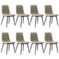 Modern Style Side Chair Faux Leather Dining Chair with Metal Leg Black-Gray 8 Piece Set Clearhalo 'Dining Chairs' 'Dining Tables & Seating' 'dining_chair' 'furn' 'furn_dining_chair' 'Furniture' 'Kitchen & Dining Furniture' 6067313