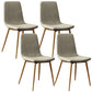 Modern Style Side Chair Faux Leather Dining Chair with Metal Leg Gray-Gold 4 Piece Set Clearhalo 'Dining Chairs' 'Dining Tables & Seating' 'dining_chair' 'furn' 'furn_dining_chair' 'Furniture' 'Kitchen & Dining Furniture' 6067316