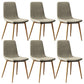 Modern Style Side Chair Faux Leather Dining Chair with Metal Leg Gray-Gold 6 Piece Set Clearhalo 'Dining Chairs' 'Dining Tables & Seating' 'dining_chair' 'furn' 'furn_dining_chair' 'Furniture' 'Kitchen & Dining Furniture' 6067317